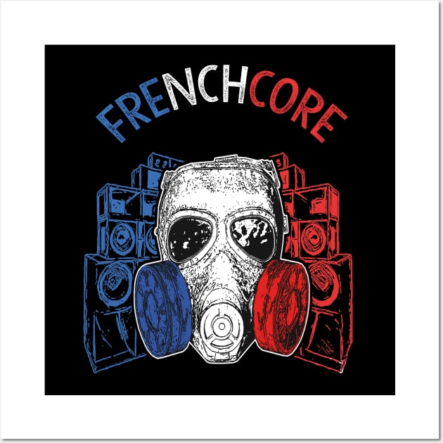 Frenchcore Soundsystem Gas Mask Wall Art by T-Shirt Dealer